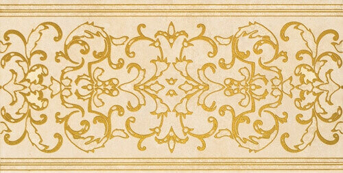 Gardenia Orchidea Canova Fascia Decorata Beige 25x50 см  Бордюр