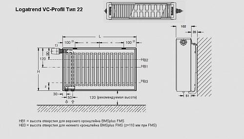 Buderus Logatrend VK-Profil 22 900 600