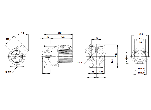 Grundfos 200 UPS 50/185 F /400V Циркуляционный насос
