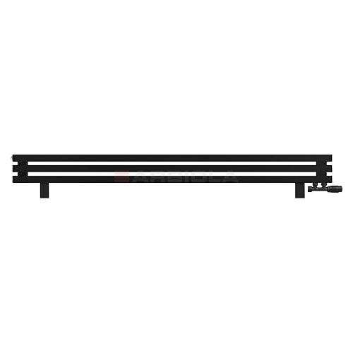 Arbiola Gorizont Ritmo VZ 1800-40-03 секции чёрный горизонтальный  радиатор c нижним подключением (на ножках)