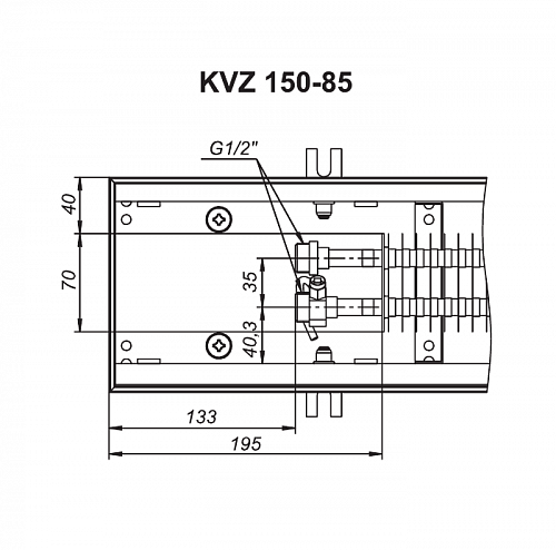 Techno Power KVZ 150-85-1000 Внутрипольный конвектор увеличенной мощности