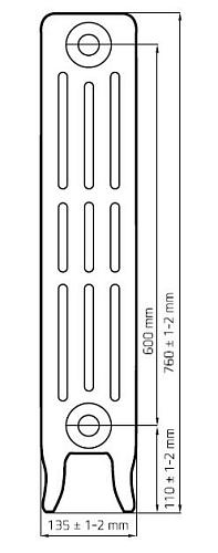 Radimax Derby 600 9 секции чугунный радиатор