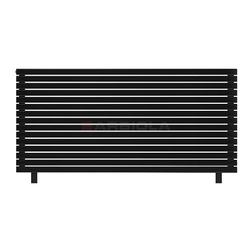 Arbiola Gorizont Liner HZ 2000-36-15 секции черный горизонтальный радиатор c боковым подключением с ножками