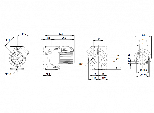 Grundfos 200 UPS 32/60 F /400V Циркуляционный насос