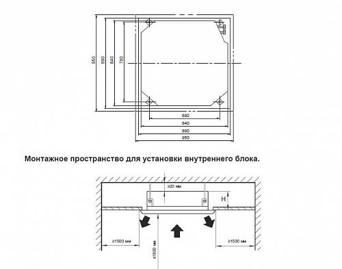 Кассетный внутренний блок Tosot T24H-FC/I Inverter