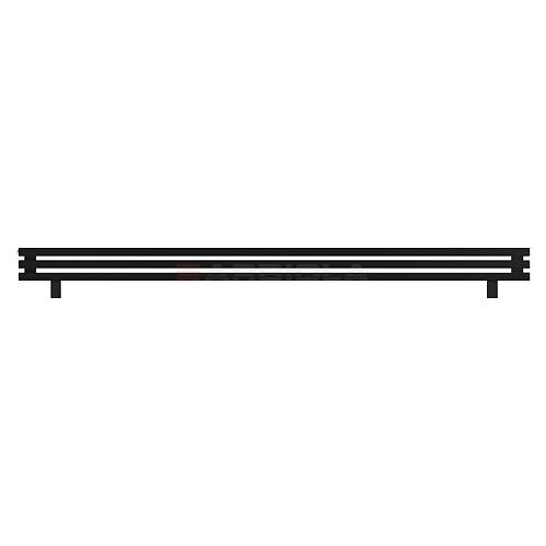 Arbiola Gorizont Ritmo HZ 2500-40-03 секции чёрный горизонтальный  радиатор c боковым подключением (на ножках)