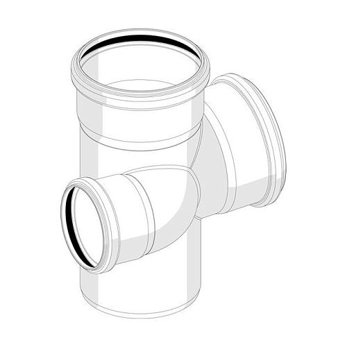 Крестовина разнопроходная с увеличенным проходом справа РЕХАУ 110/75/110/87° арт. 11237611001