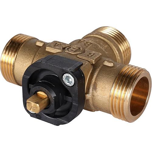 STOUT Компактный 3-Ходовой зональный клапан, сервопривод 230V, с кабелем 1м., НР 1", Kv 8