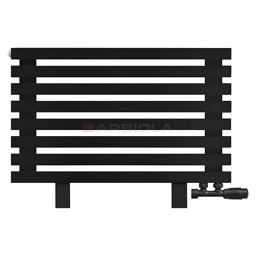 Arbiola Gorizont Ritmo VZ 700-40-08 секций чёрный горизонтальный  радиатор c нижним подключением (на ножках)