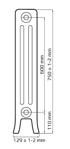 Radimax Loft 600 13 секции чугунный радиатор