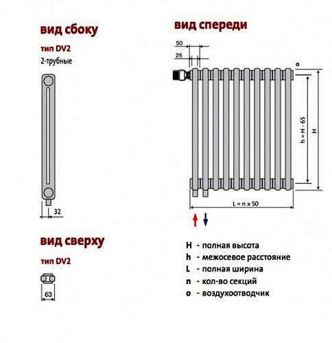 Purmo Delta Laserline VLO 2057 10 секций стальной трубчатый радиатор