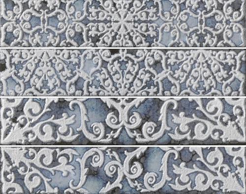 Settecento Brickart Decoro (Set4Pz) Heritage Blue 4,5x23 см Декор