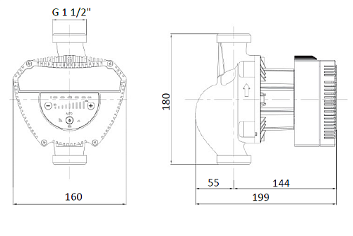 SHINHOO MEGA 25-12 1x230V Циркуляционный энергоэффективный насос