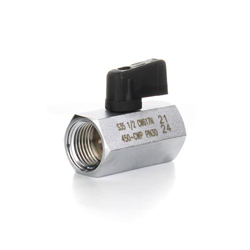 Elsen Кран шаровой латунный прямой MINI, ВВ 1/2" - 1/2", ручка - бабочка