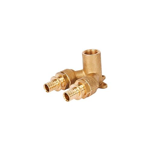 STOUT Угольник 16x1/2" проточный настенный для труб из сшитого полиэтилена