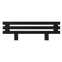 Arbiola Gorizont Ritmo HZ 750-40-03 секции чёрный горизонтальный  радиатор c боковым подключением (на ножках)