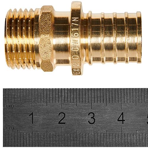 ROMMER Переходник с наружной резьбой 20х2.0xG1/2 для труб из сшитого полиэтилена аксиальный