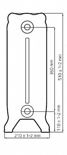 Radimax Windsor 350 4 секции чугунный радиатор