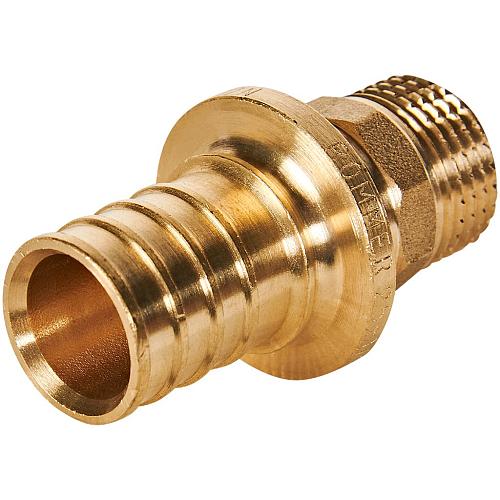 ROMMER Переходник с наружной резьбой 25xG1/2 для трубы из сшитого полиэтилена осевой