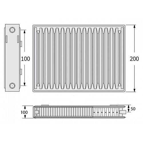 Kermi FKO 22 200x2000 панельный радиатор с боковым подключением