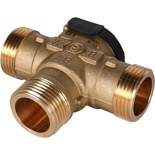 STOUT Компактный 3-Ходовой зональный клапан, сервопривод 230V, с кабелем 1м., НР 1", Kv 8