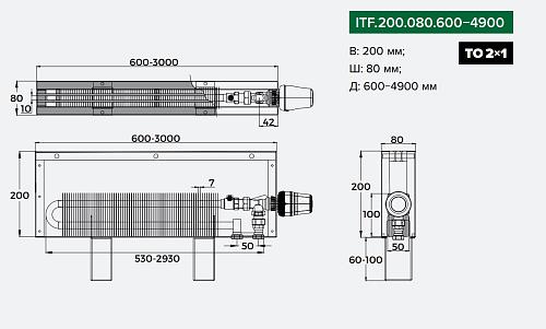Itermic ITF 200-80-1700 конвектор напольный