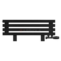 Arbiola Gorizont Ritmo VZ 700-40-04 секции чёрный горизонтальный  радиатор c нижним подключением (на ножках)