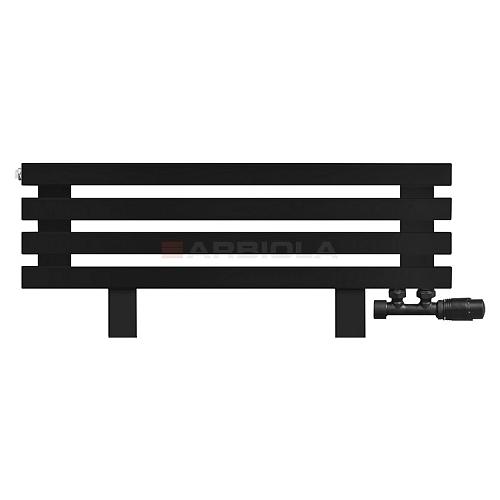Arbiola Gorizont Ritmo VZ 750-40-04 секции чёрный горизонтальный  радиатор c нижним подключением (на ножках)