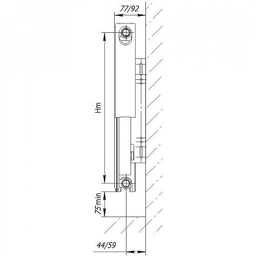 Axis 11 500x700 Classic стальной панельный радиатор с боковым подключением