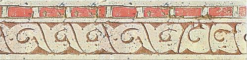 Tagina Pompeiana Intarsio Rosette Rosso 8×30,5 см Бордюр