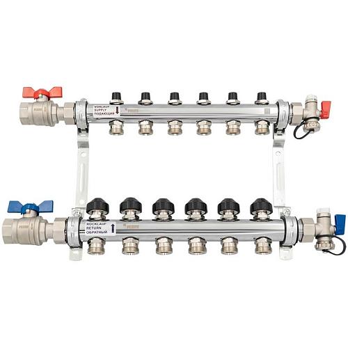 РЕХАУ К-т коллекторов HKV из нерж. стали на 6 контура с шар. кранами