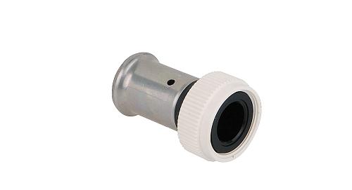 Henco Пресс фитинг с накидной гайкой, плоское уплотнение, 16x3/4" ПВДФ пресс
