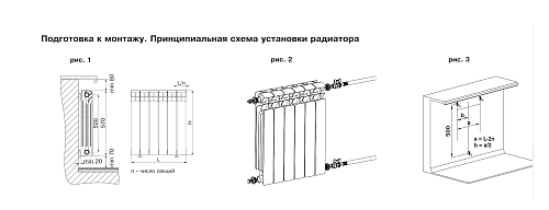 Rifar Alp Ventil 500 9 секции биметаллический радиатор с нижним левым подключением