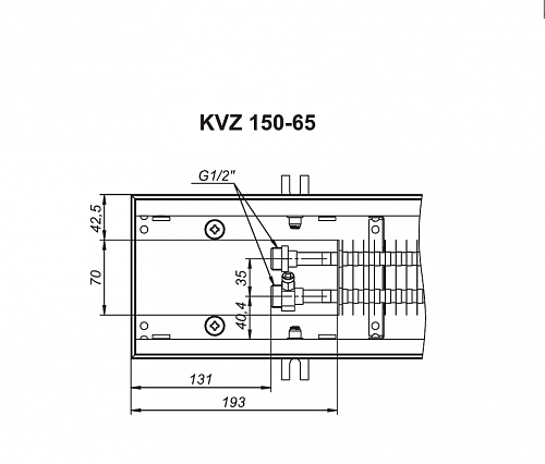 Techno Power KVZ 150-65-4000 Внутрипольный конвектор увеличенной мощности