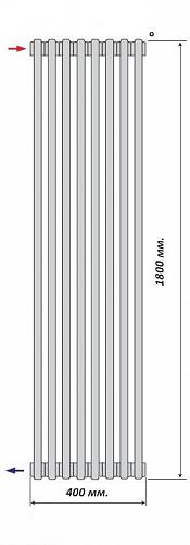 Purmo Delta Laserline AB 3180/8 секций боковое подключение