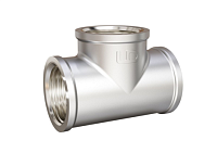 Тройники внутренняя резьба равнопроходные никелированная латунь