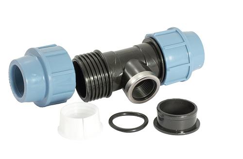 Unipum D25x3/4" Тройник в/р фитинг для труб ПНД