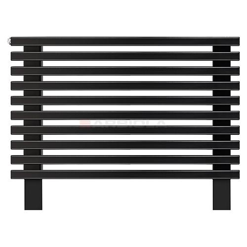 Arbiola Gorizont Compact HZ 750-63-10 секции черный горизонтальный радиатор c боковым подключением с ножками