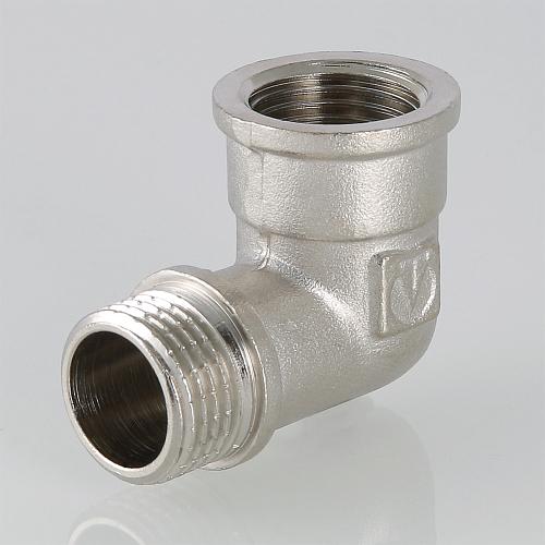 Valtec 1/2" Угольник латунный никелированный с переходом на наружную резьбу