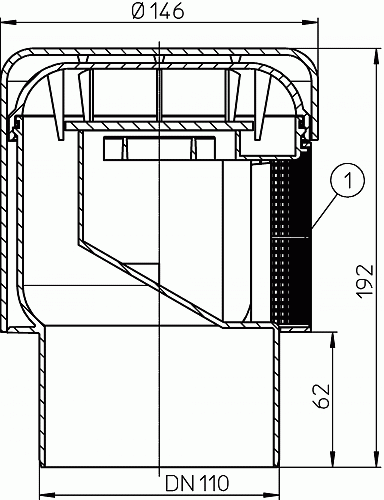 HL 900NECO Канализационный вакуумный клапан DN110