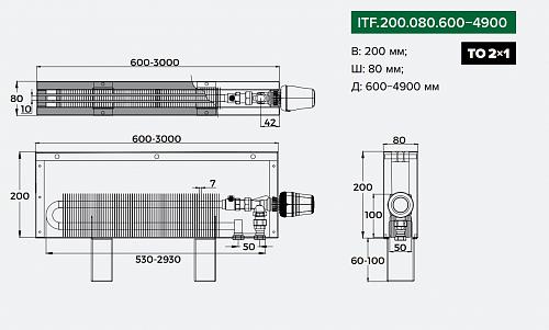 Itermic ITF 200-80-1200 конвектор напольный