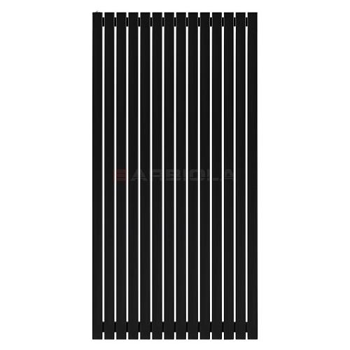 Arbiola Mono H 1500-60-14 секции черный вертикальный радиатор c боковым подключением
