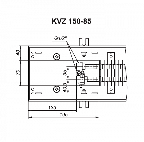 Techno Power KVZ 150-85-2000 Внутрипольный конвектор увеличенной мощности