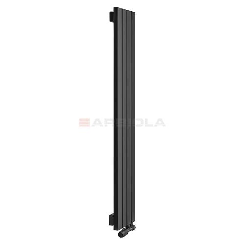 Arbiola Liner V 1250-36-16 секции черный вертикальный радиатор c нижним подключением