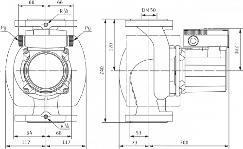 Wilo TOP-S 50/4 DM PN6/10 Циркуляционный насос фланцевый