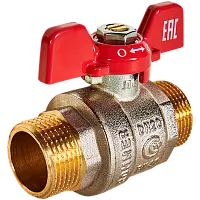 ROMMER Кран шаровой, НР/НР, ручка бабочка 3/4"