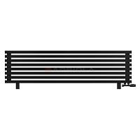 Arbiola Gorizont Ritmo VZ 2000-40-08 секций чёрный горизонтальный  радиатор c нижним подключением (на ножках)