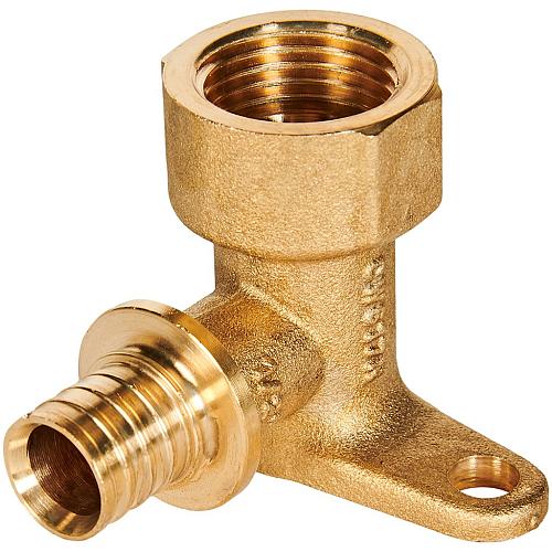 ROMMER Уголок настенный с креплениями 16xG1/2 для трубы из сшитого полиэтилена осевой