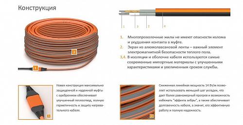 Теплолюкс ProfiRoll 71,5 м - 1260 Вт - нагревательный кабель для теплого пола