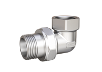 Сгон разъёмный угловой (американка) никелированная латунь